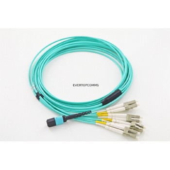 MPO-LC OM3 Fiber Optic Patch Cord 8 Cores