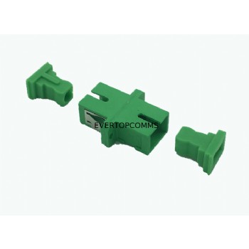 SC APC green fiber opitc adapter simplex singlemode